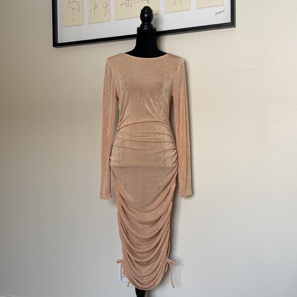 Acoa Collection Ruched Adjustable Length Mini dress - Picture 3 of 13